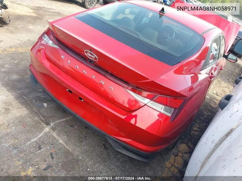 5NPLM4AG8NH058971 2022 Hyundai Elantra Sel