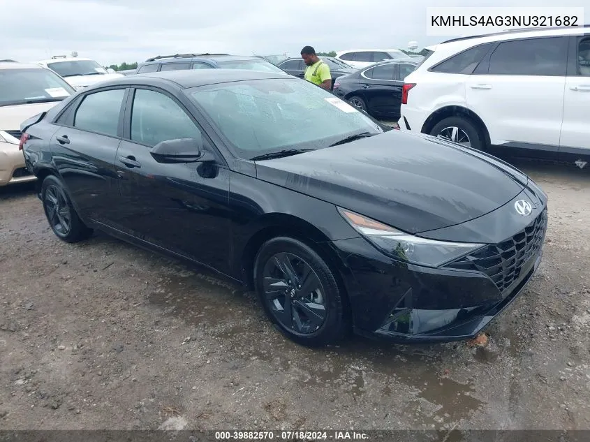 2022 Hyundai Elantra Sel VIN: KMHLS4AG3NU321682 Lot: 39882570