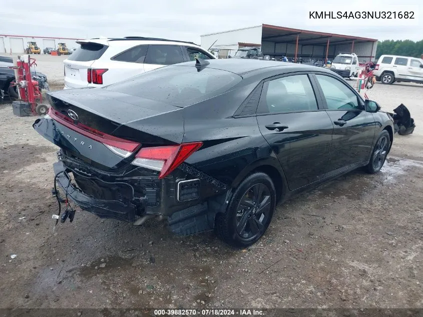 KMHLS4AG3NU321682 2022 Hyundai Elantra Sel