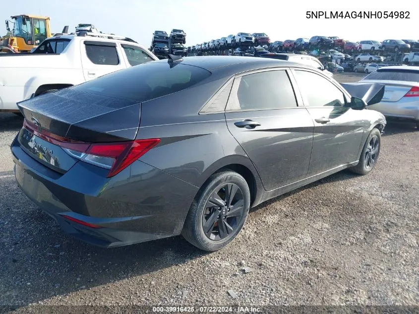 2022 Hyundai Elantra Sel VIN: 5NPLM4AG4NH054982 Lot: 39916425