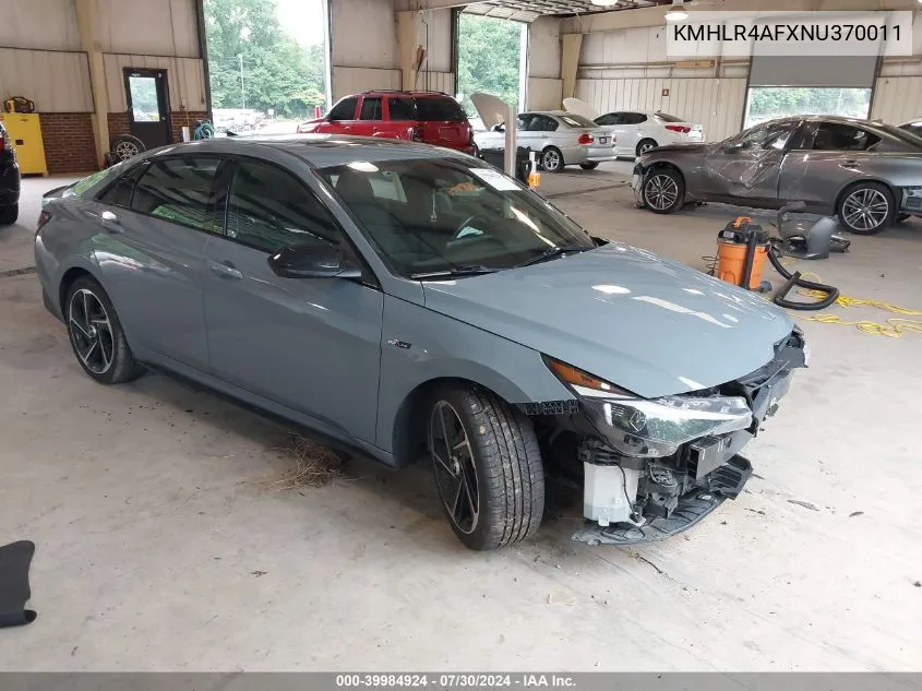 KMHLR4AFXNU370011 2022 Hyundai Elantra N Line