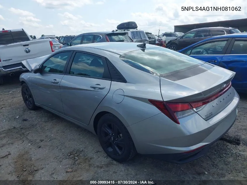 5NPLS4AG1NH081062 2022 Hyundai Elantra Sel