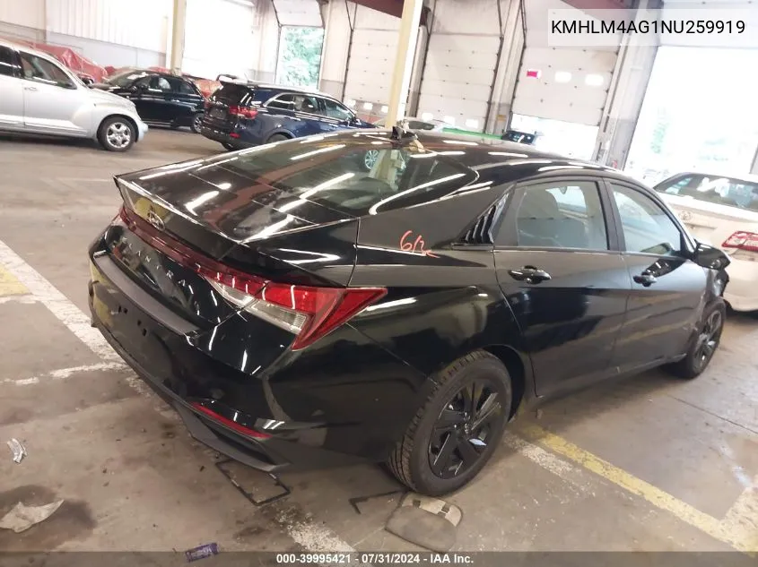 KMHLM4AG1NU259919 2022 Hyundai Elantra Sel