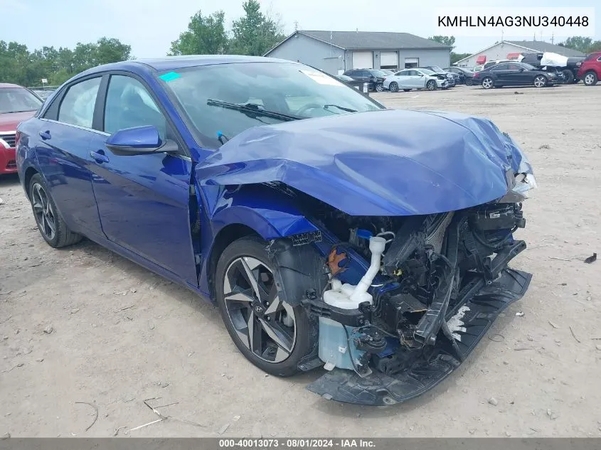 KMHLN4AG3NU340448 2022 Hyundai Elantra Sel