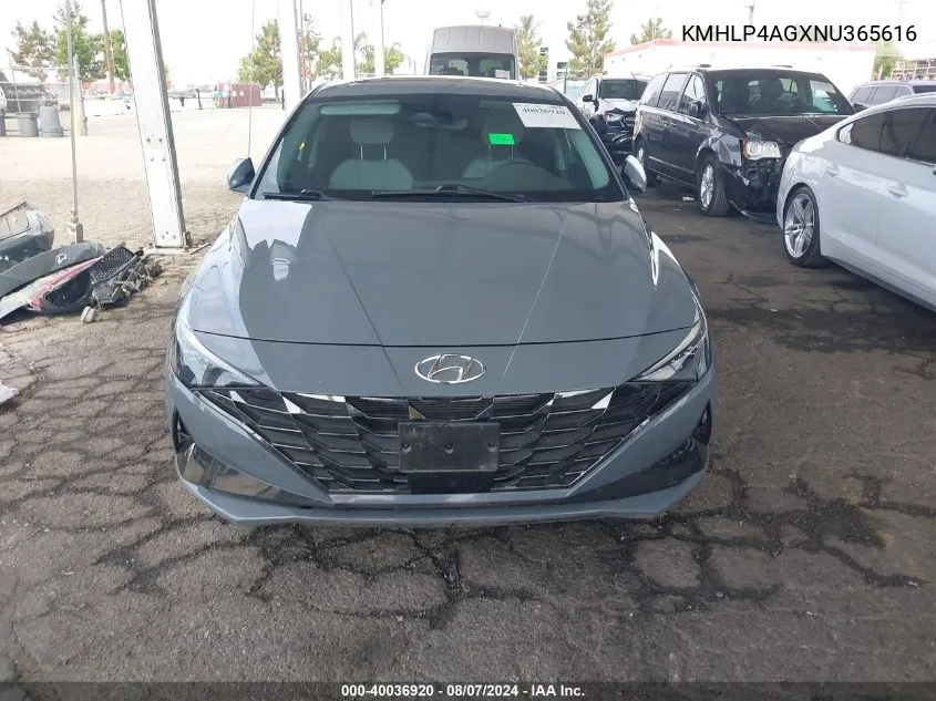 KMHLP4AGXNU365616 2022 Hyundai Elantra Limited