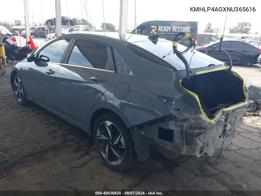 KMHLP4AGXNU365616 2022 Hyundai Elantra Limited