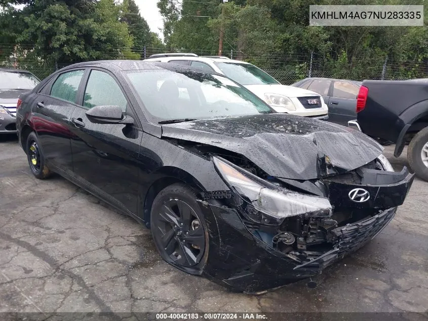 KMHLM4AG7NU283335 2022 Hyundai Elantra Sel