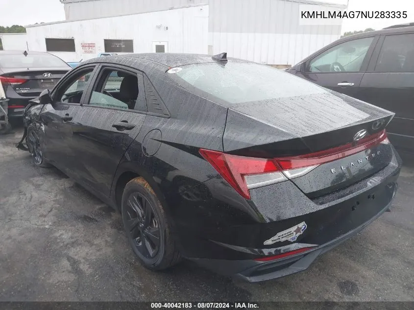 KMHLM4AG7NU283335 2022 Hyundai Elantra Sel