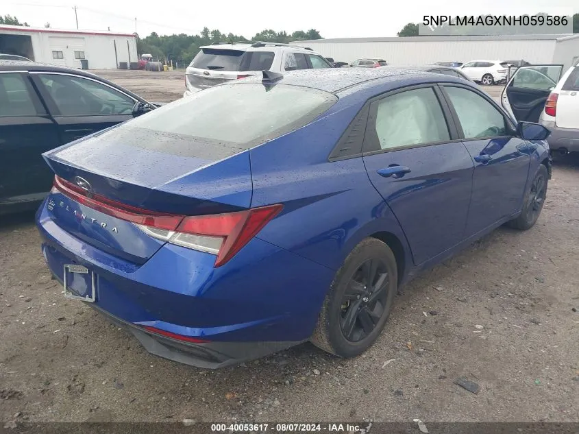 5NPLM4AGXNH059586 2022 Hyundai Elantra Sel