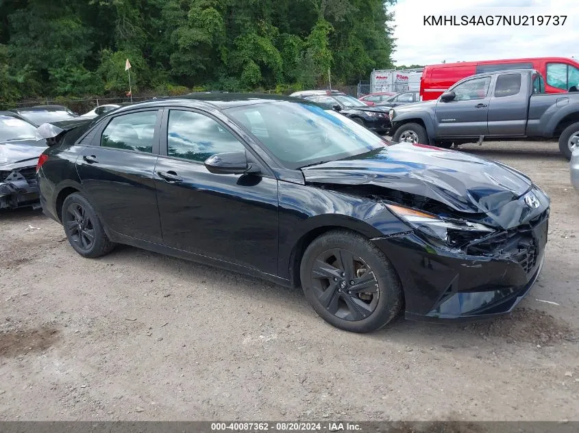 2022 Hyundai Elantra Sel VIN: KMHLS4AG7NU219737 Lot: 40087362