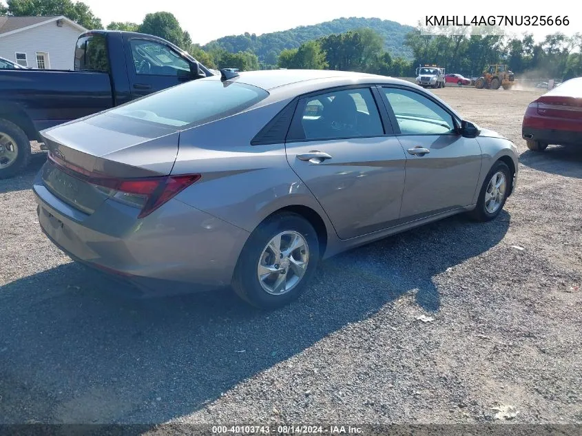 KMHLL4AG7NU325666 2022 Hyundai Elantra Se