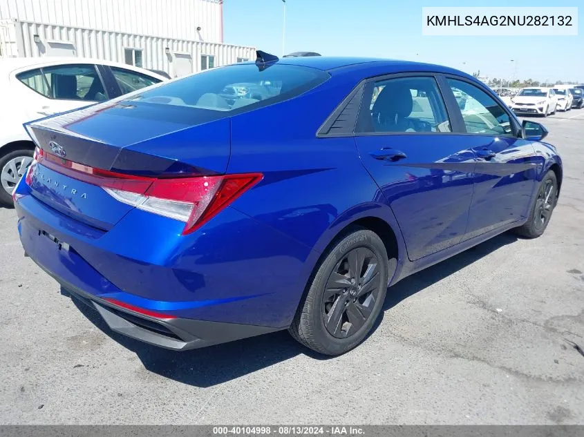 2022 Hyundai Elantra Sel VIN: KMHLS4AG2NU282132 Lot: 40104998