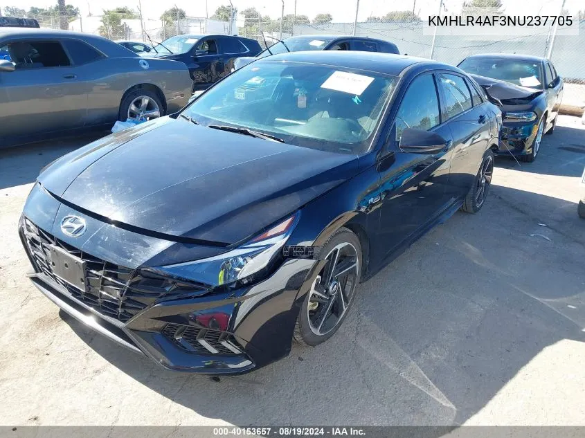 2022 Hyundai Elantra N Line VIN: KMHLR4AF3NU237705 Lot: 40153657