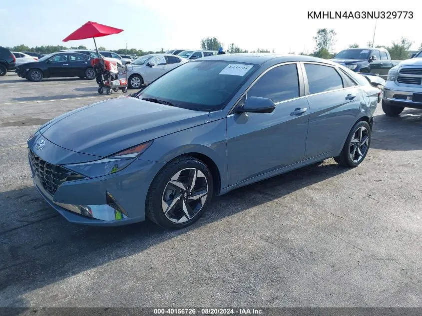 KMHLN4AG3NU329773 2022 Hyundai Elantra Sel