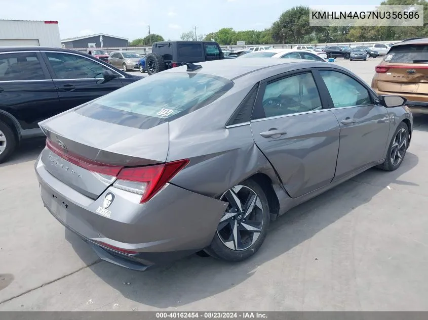 KMHLN4AG7NU356586 2022 Hyundai Elantra Sel