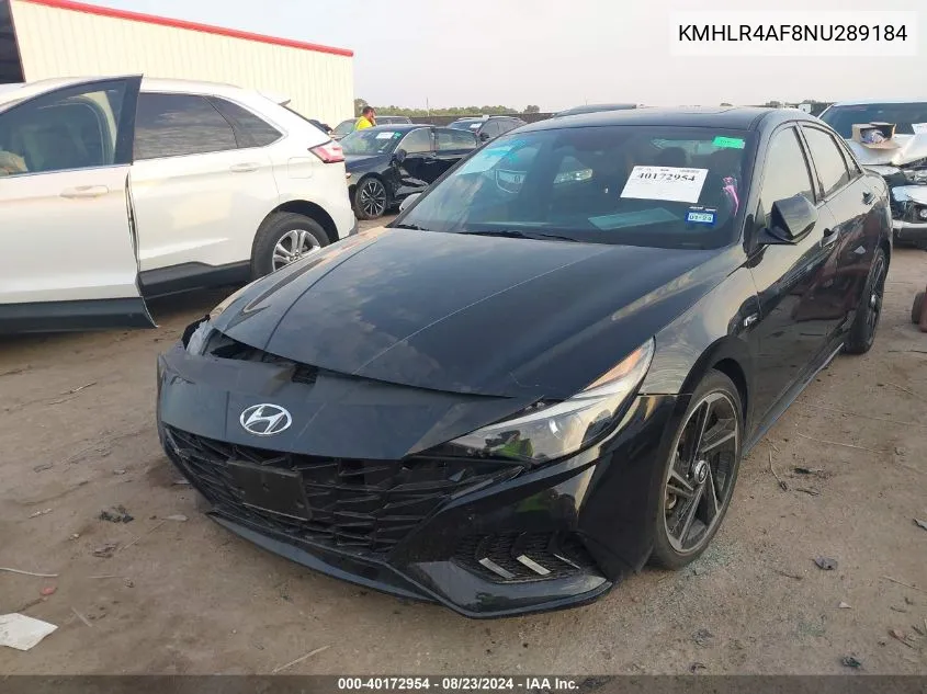 KMHLR4AF8NU289184 2022 Hyundai Elantra N Line