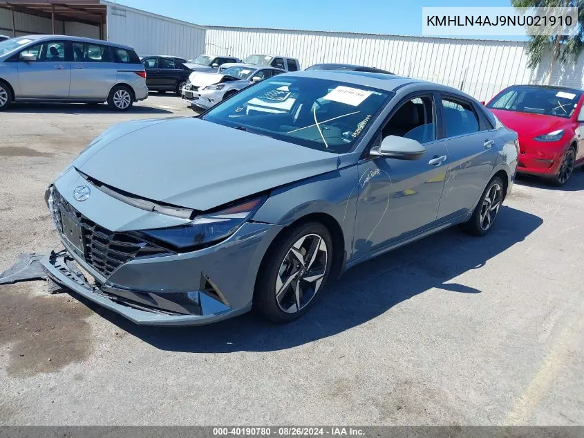 KMHLN4AJ9NU021910 2022 Hyundai Elantra Hybrid Limited