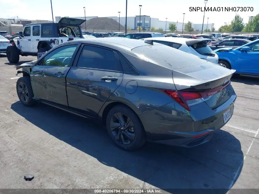 5NPLM4AG1NH073070 2022 Hyundai Elantra Sel