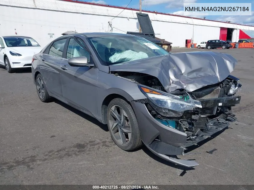 2022 Hyundai Elantra Sel VIN: KMHLN4AG2NU267184 Lot: 40212725