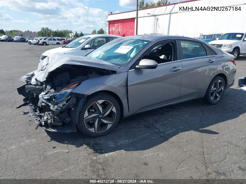 2022 Hyundai Elantra Sel VIN: KMHLN4AG2NU267184 Lot: 40212725