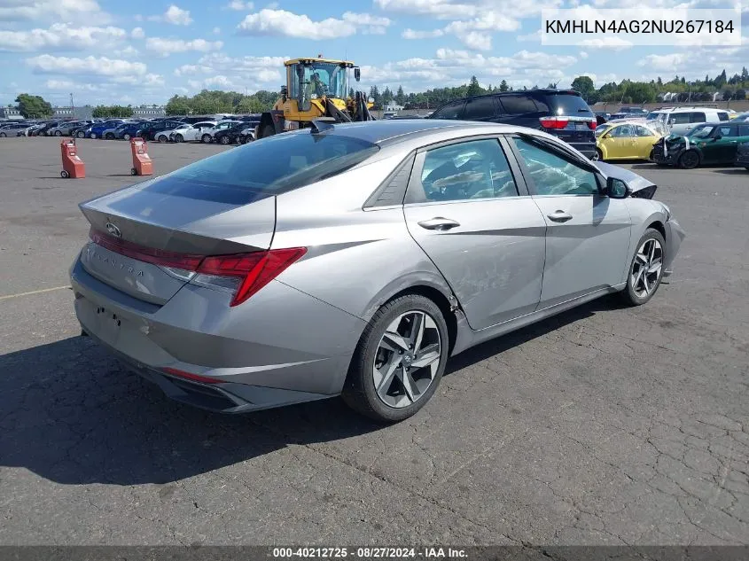 2022 Hyundai Elantra Sel VIN: KMHLN4AG2NU267184 Lot: 40212725