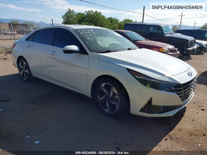 2022 Hyundai Elantra Limited VIN: 5NPLP4AG8NH054409 Lot: 40234908