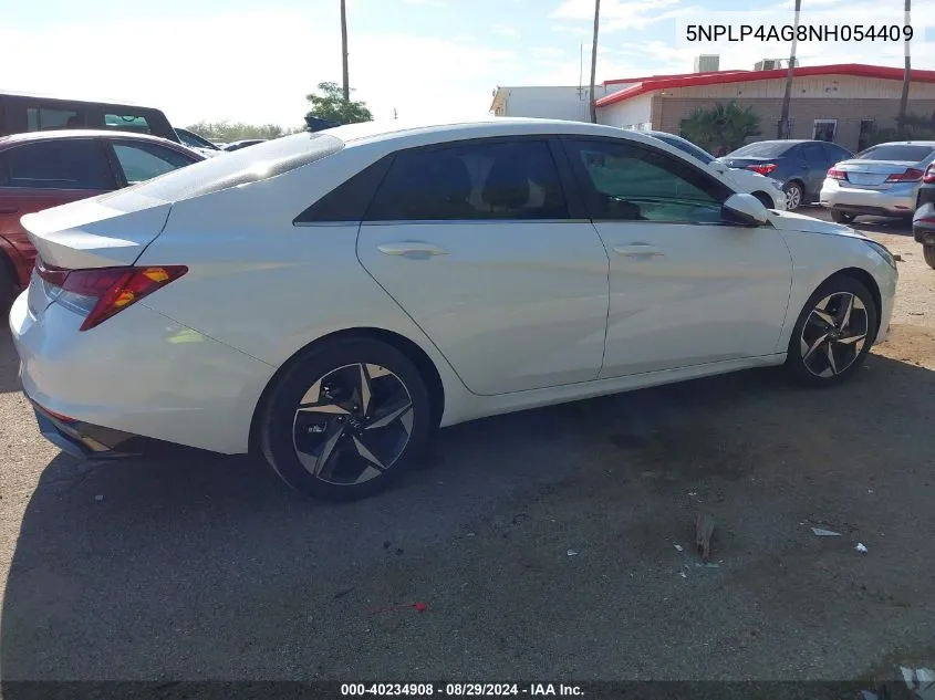 5NPLP4AG8NH054409 2022 Hyundai Elantra Limited