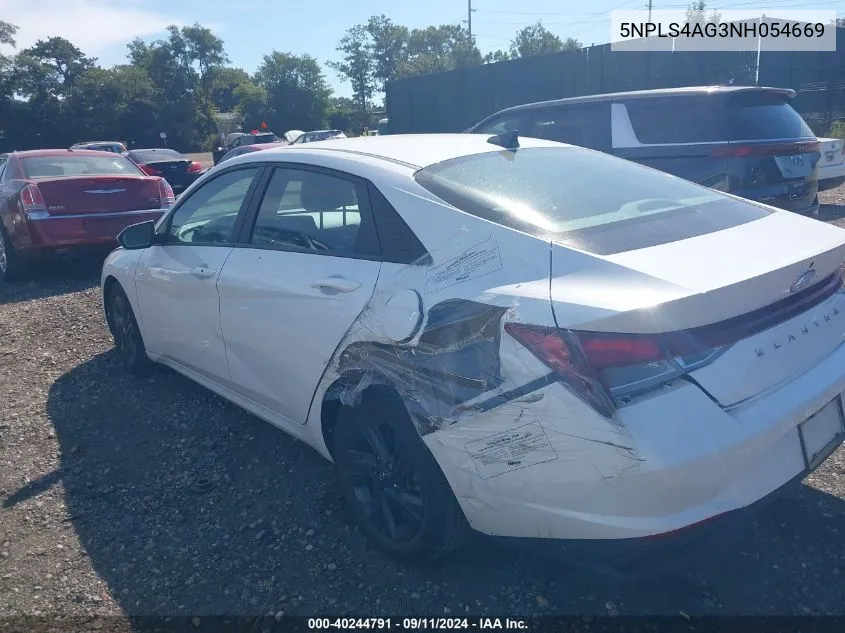 5NPLS4AG3NH054669 2022 Hyundai Elantra Sel