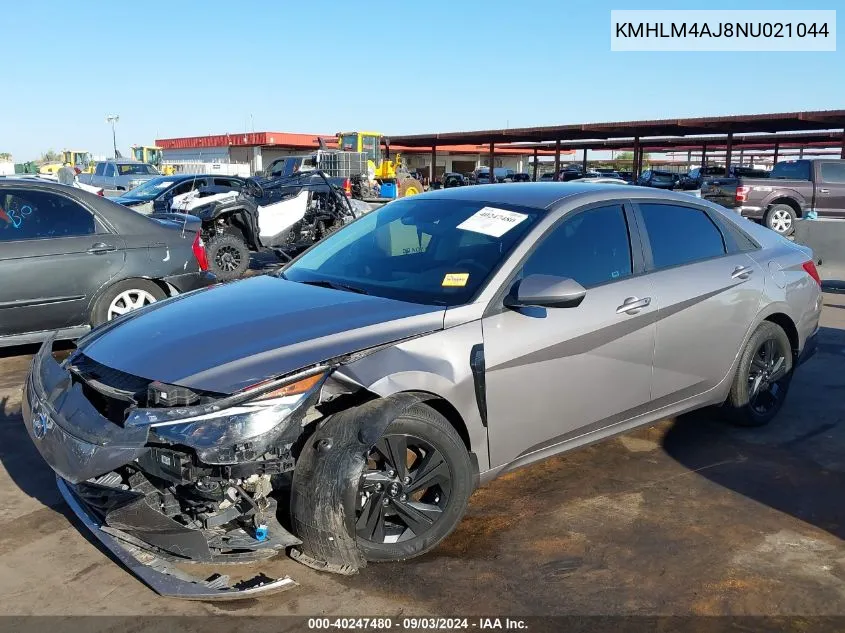 2022 Hyundai Elantra Hybrid Blue VIN: KMHLM4AJ8NU021044 Lot: 40247480