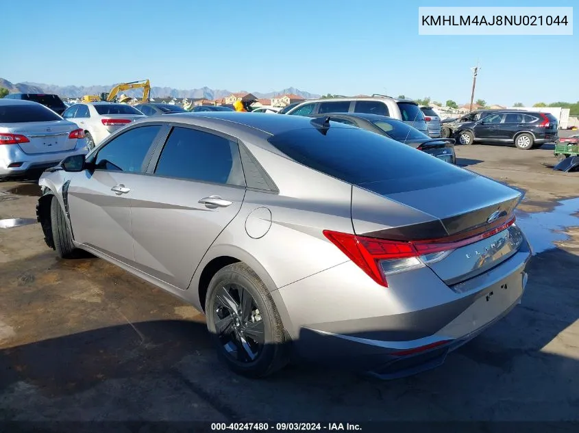 2022 Hyundai Elantra Hybrid Blue VIN: KMHLM4AJ8NU021044 Lot: 40247480