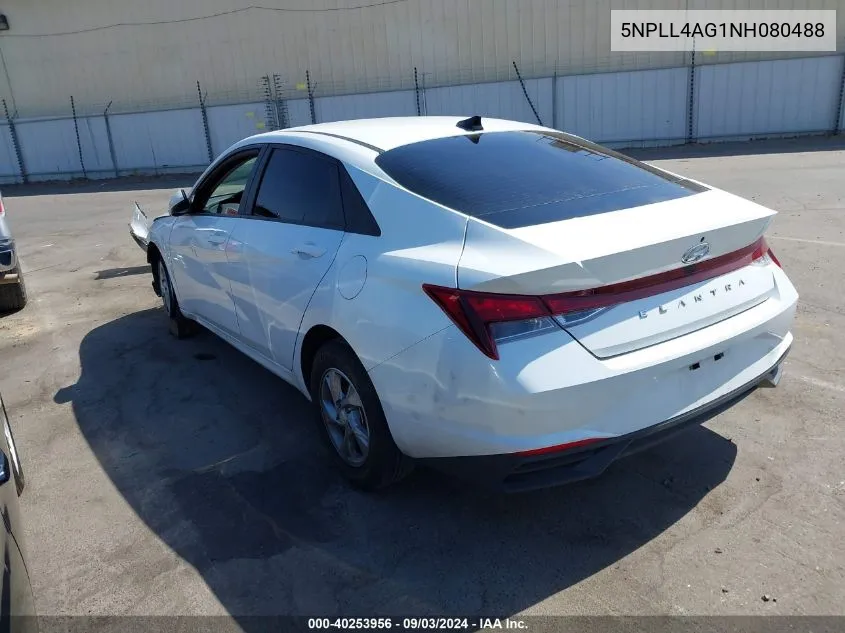 2022 Hyundai Elantra Se VIN: 5NPLL4AG1NH080488 Lot: 40253956