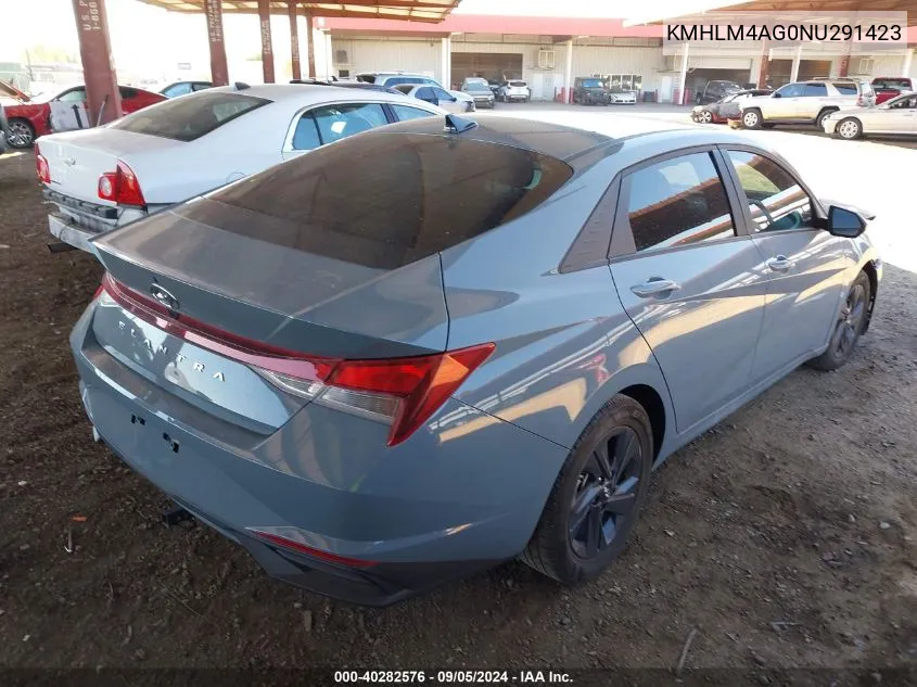 2022 Hyundai Elantra Sel VIN: KMHLM4AG0NU291423 Lot: 40282576