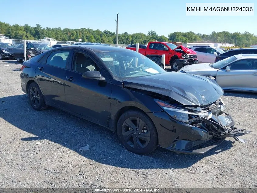 KMHLM4AG6NU324036 2022 Hyundai Elantra Sel