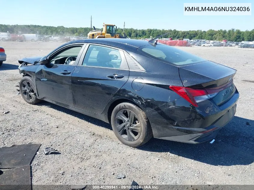 KMHLM4AG6NU324036 2022 Hyundai Elantra Sel