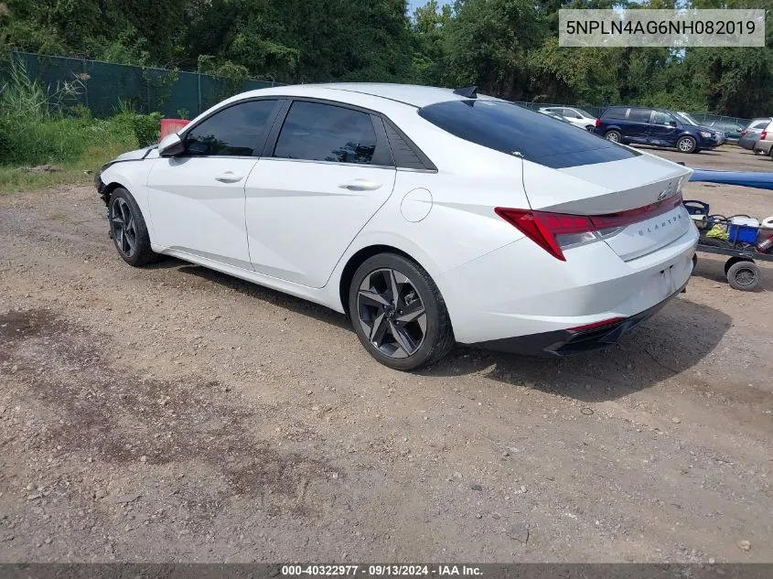 5NPLN4AG6NH082019 2022 Hyundai Elantra Sel