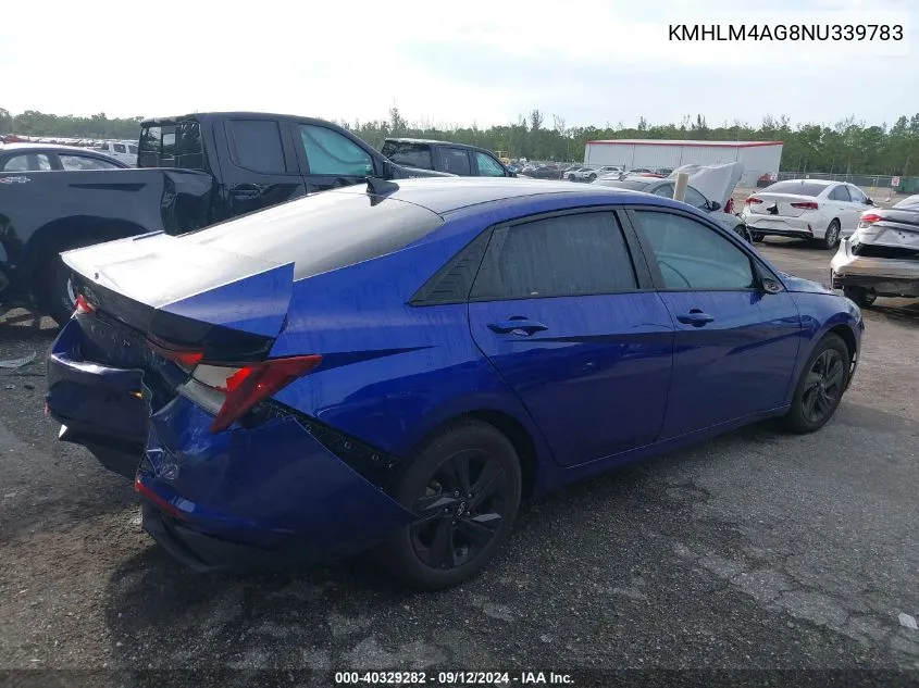 KMHLM4AG8NU339783 2022 Hyundai Elantra Sel