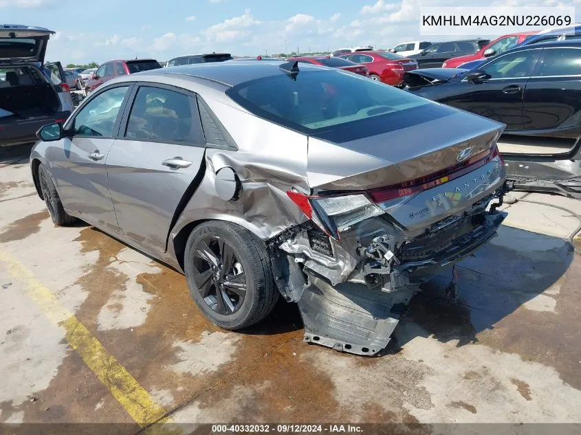 KMHLM4AG2NU226069 2022 Hyundai Elantra Sel