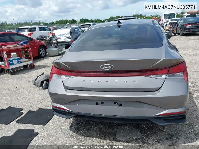 KMHLM4AG7NU305771 2022 Hyundai Elantra Sel