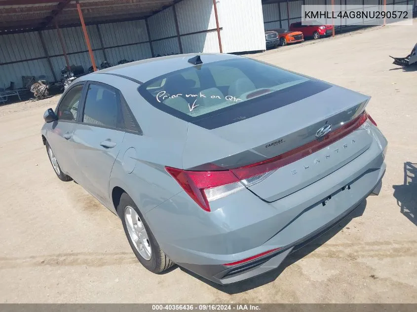 2022 Hyundai Elantra Se VIN: KMHLL4AG8NU290572 Lot: 40356436