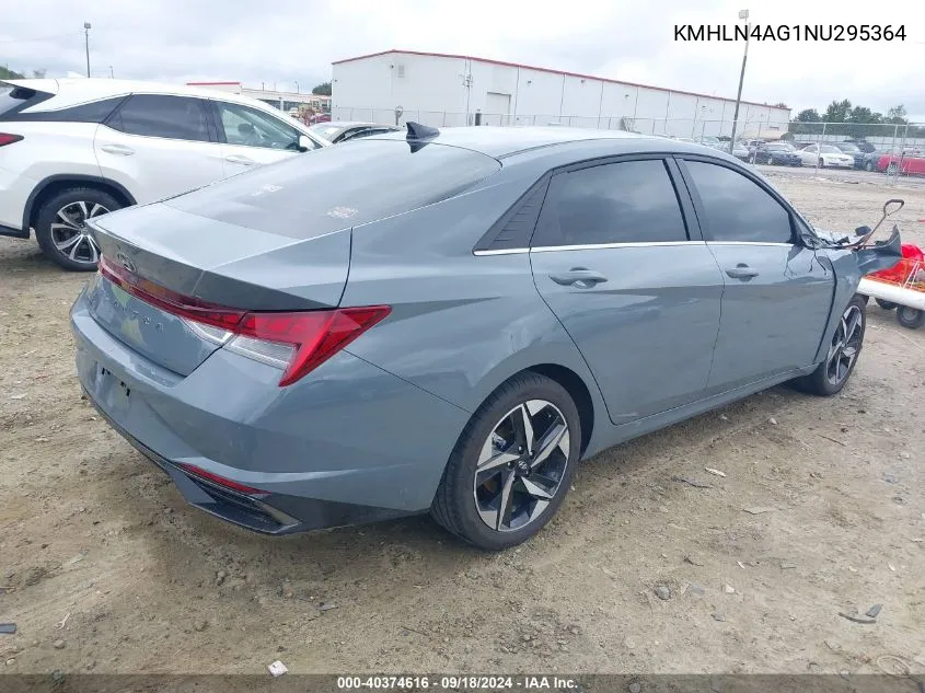 2022 Hyundai Elantra Sel VIN: KMHLN4AG1NU295364 Lot: 40374616