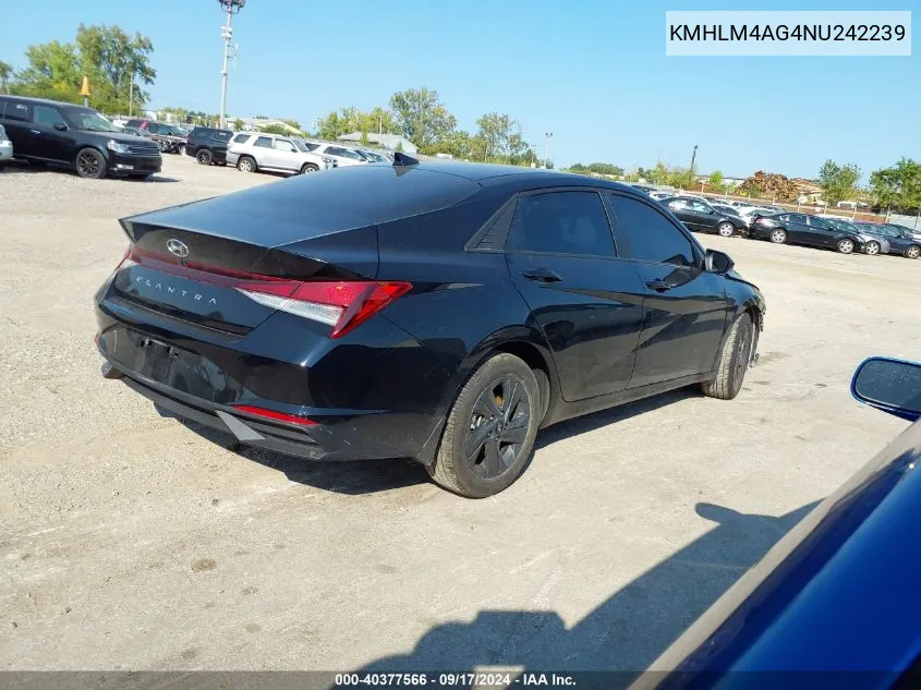 KMHLM4AG4NU242239 2022 Hyundai Elantra Sel