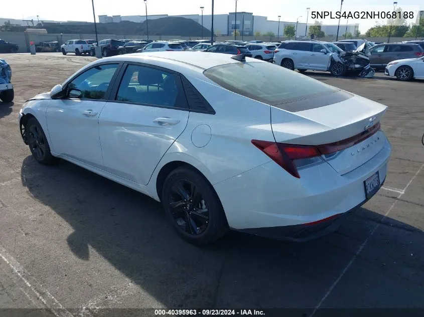 2022 Hyundai Elantra Sel VIN: 5NPLS4AG2NH068188 Lot: 40395963