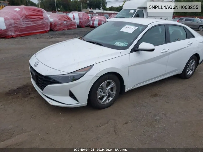 5NPLL4AG6NH068255 2022 Hyundai Elantra Se