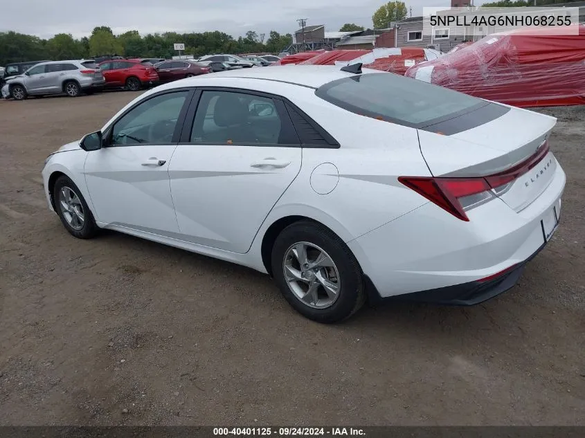 2022 Hyundai Elantra Se VIN: 5NPLL4AG6NH068255 Lot: 40401125