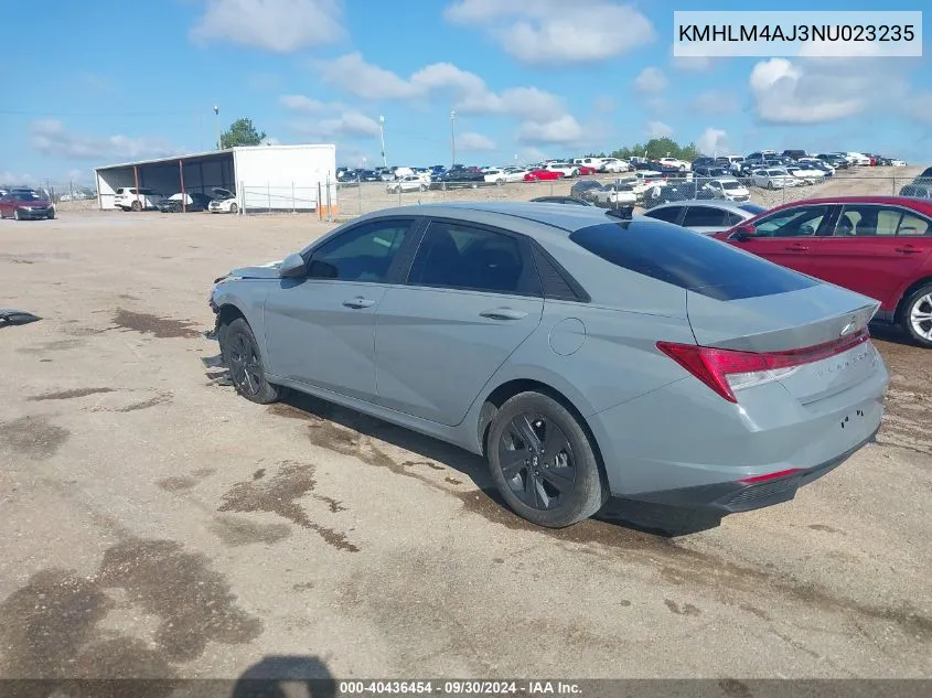 2022 Hyundai Elantra Hybrid Blue VIN: KMHLM4AJ3NU023235 Lot: 40436454