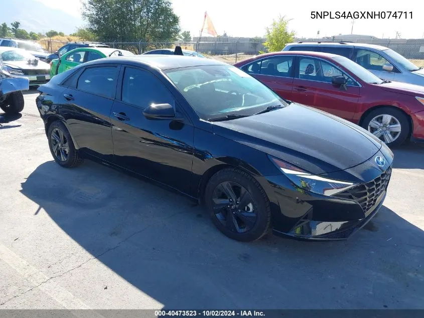 5NPLS4AGXNH074711 2022 Hyundai Elantra Sel