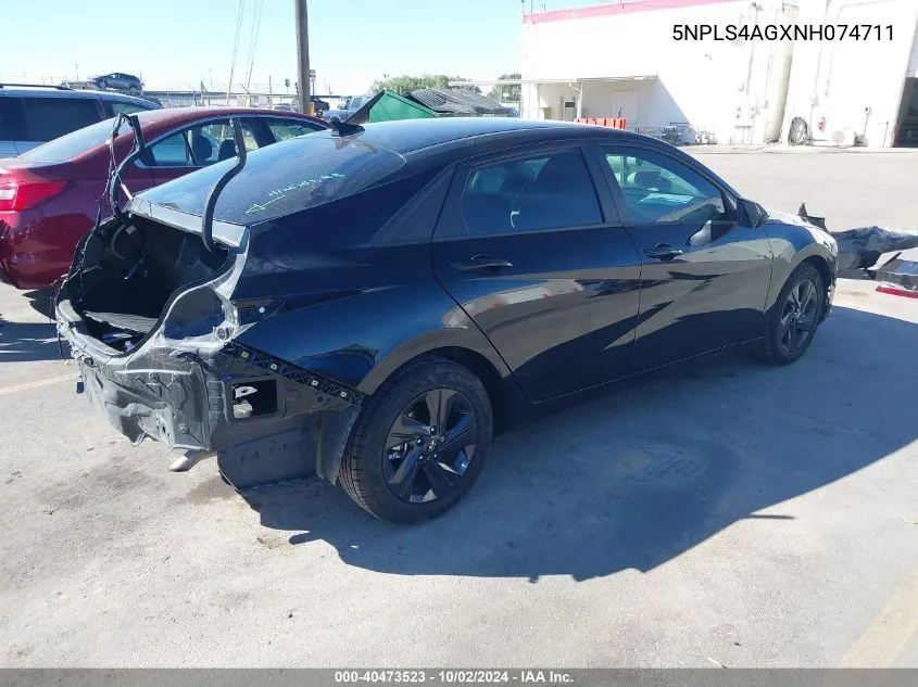 2022 Hyundai Elantra Sel VIN: 5NPLS4AGXNH074711 Lot: 40473523