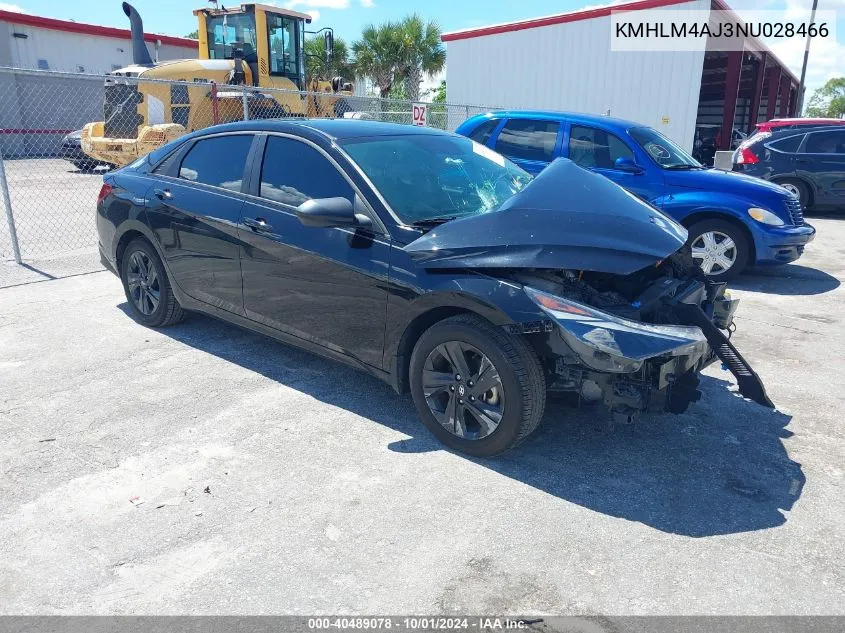 2022 Hyundai Elantra Hybrid Blue VIN: KMHLM4AJ3NU028466 Lot: 40489078