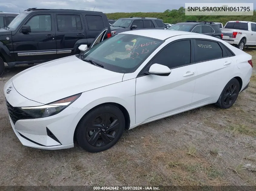 2022 Hyundai Elantra Sel VIN: 5NPLS4AGXNH061795 Lot: 40542642