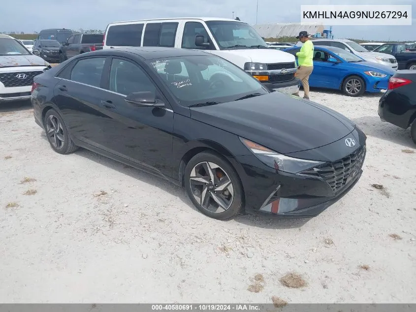 2022 Hyundai Elantra Sel VIN: KMHLN4AG9NU267294 Lot: 40580691